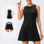 Robe de tennis sans manches pour femmes avec shorts