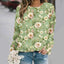Sudadera Y2K con estampado de flores en 3D - Moda femenina