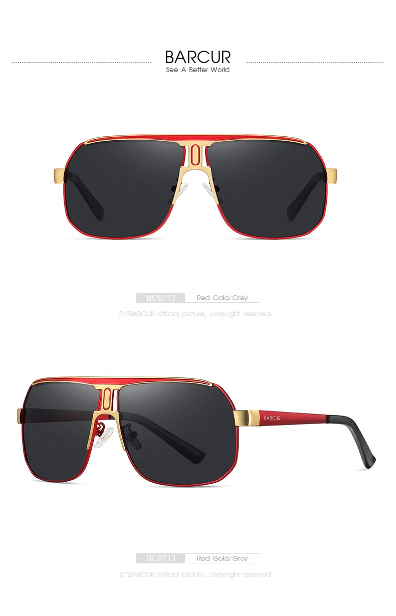 Lunettes de sport polarisées BARCUR pour hommes - Protection UV400