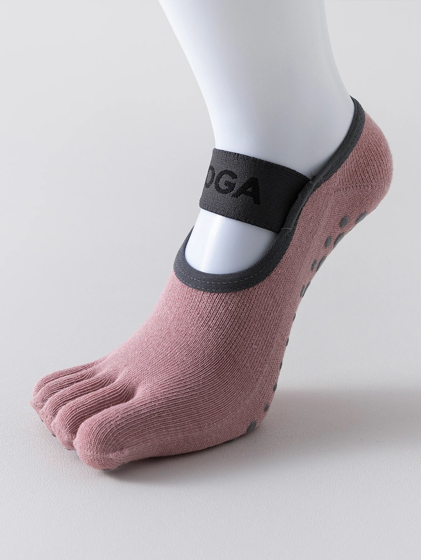 Chaussettes de yoga anti-dérapantes à cinq doigts pour femmes