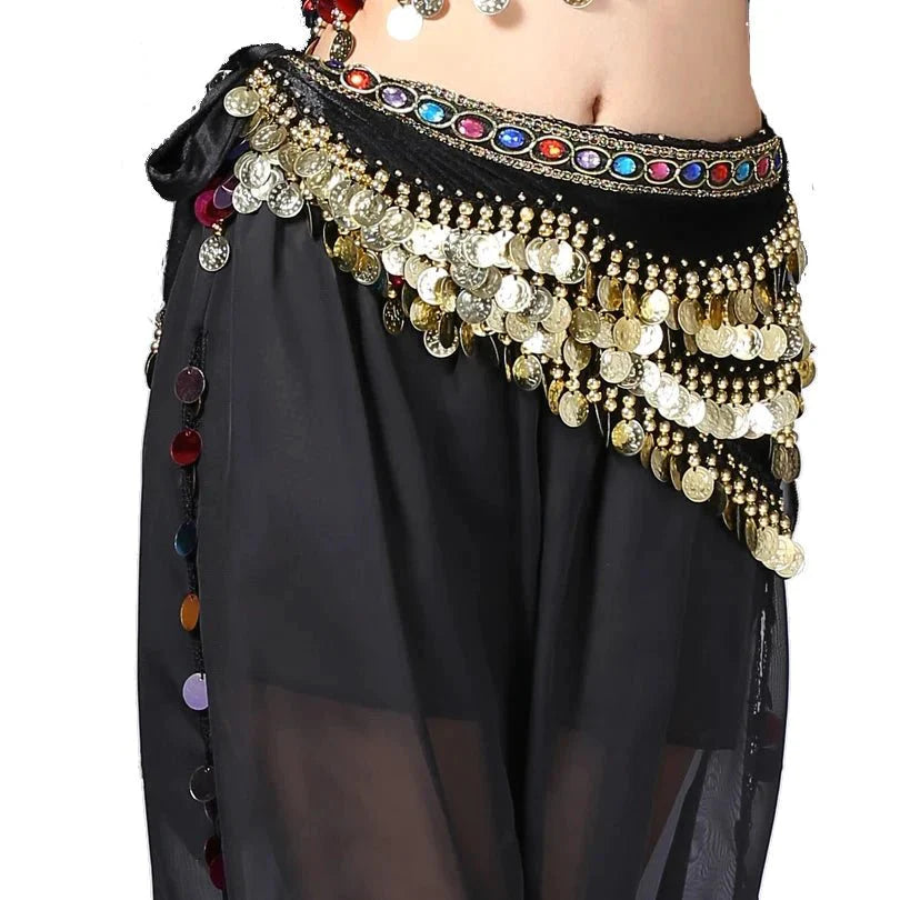 Vila&Yomi Premium Belly Dance Belt with Crystal Accents