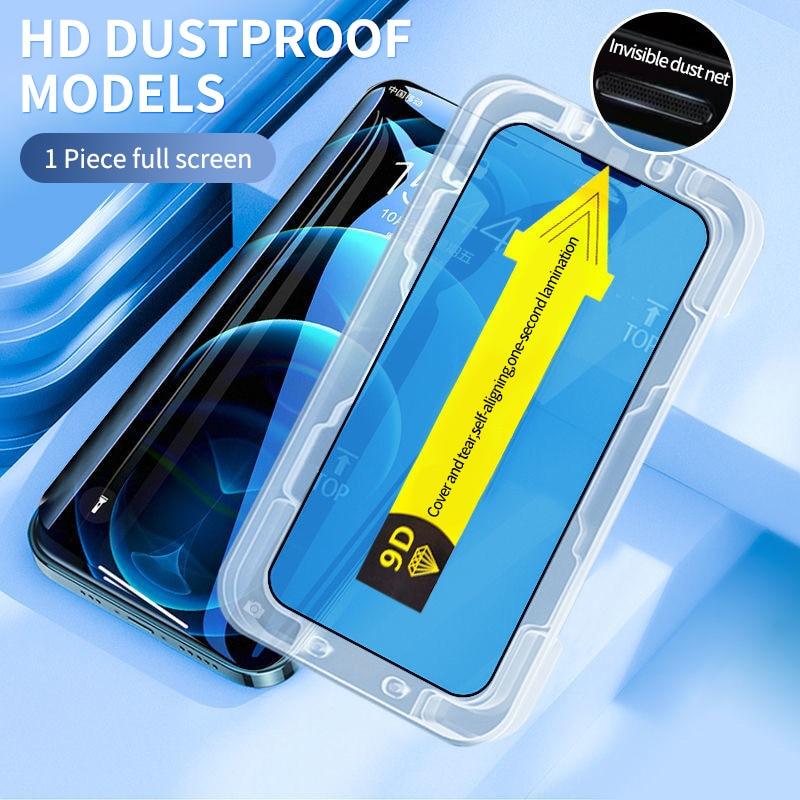 Protector de Pantalla de Vidrio Templado 9D para Modelos de iPhone