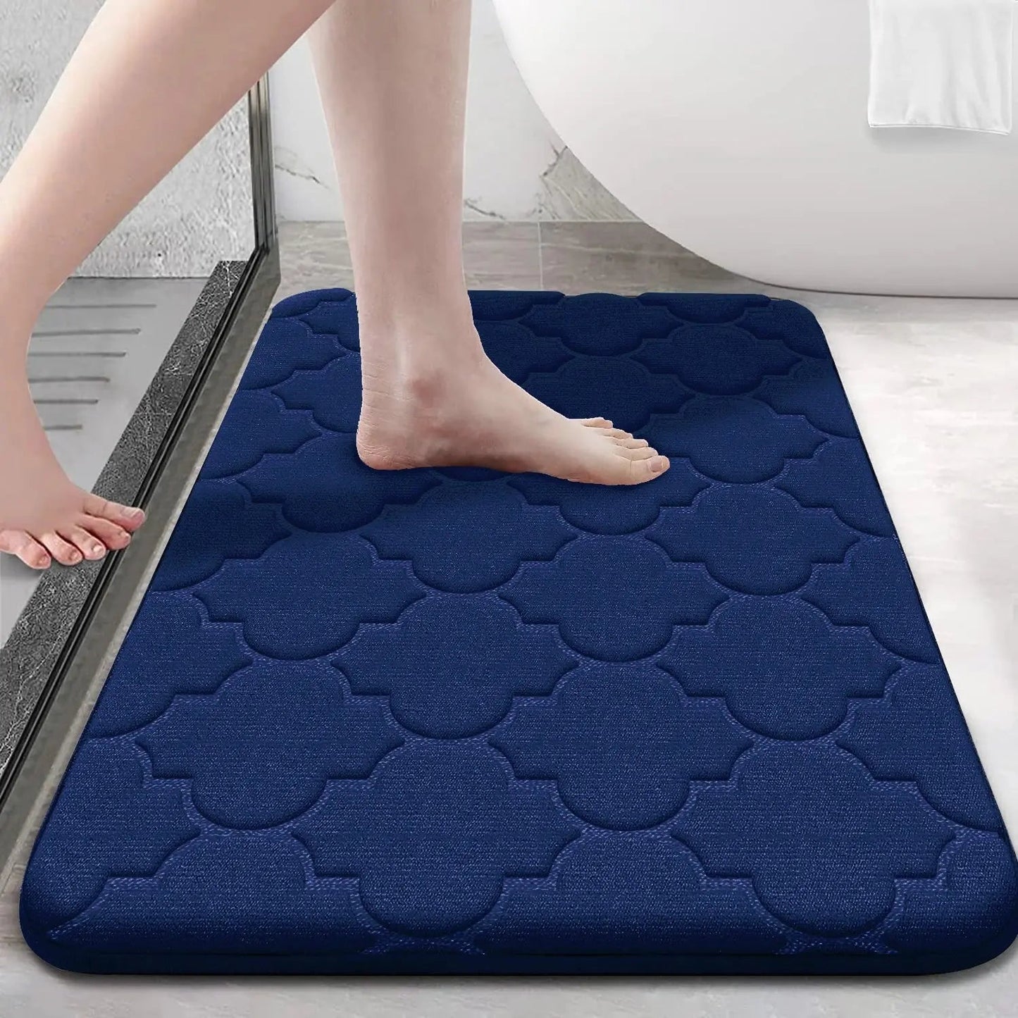 Tapis de bain en mousse à mémoire d'eau absorbante et antidérapant