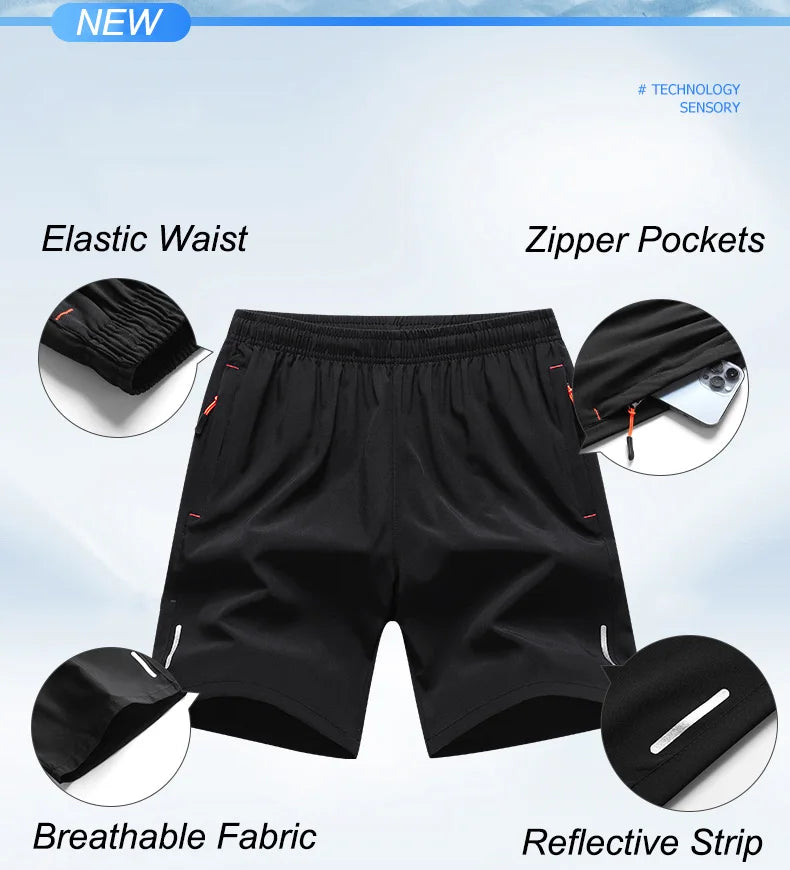 Shorts de course réfléchissants pour hommes