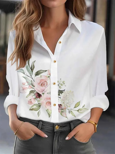 Blouse Imprimée Élégante et Ample pour Femmes