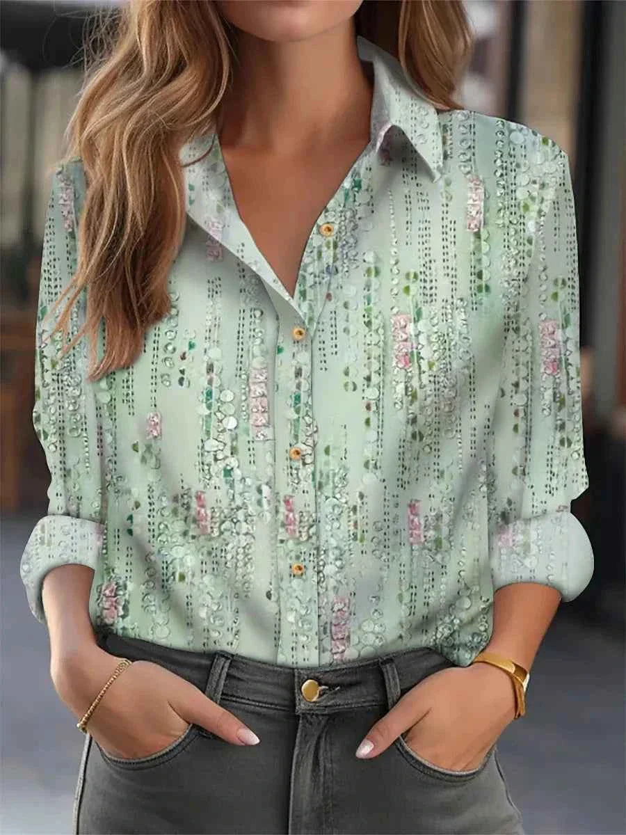 Blouse Imprimée Élégante et Ample pour Femmes