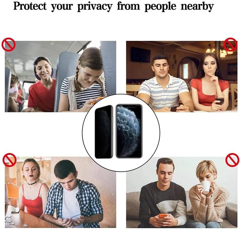 Premium Anti-Spy Tempered Glass Screen Protectors for iPhone