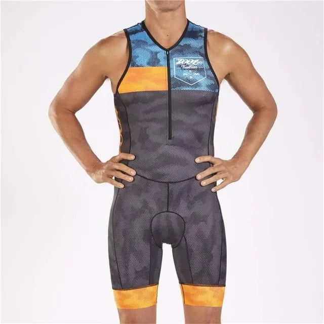 Zootekoi Men's Breathable Sleeveless Jacket for Triathletes