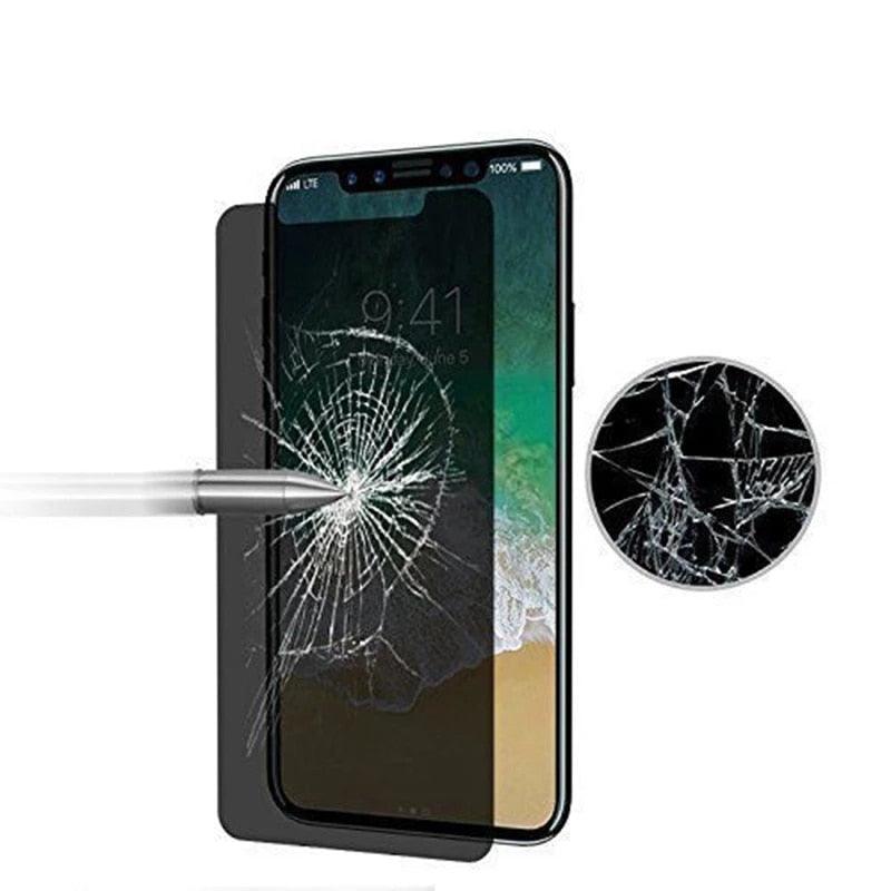 Protecteurs d'écran en verre trempé anti-espion 3PCS pour iPhone