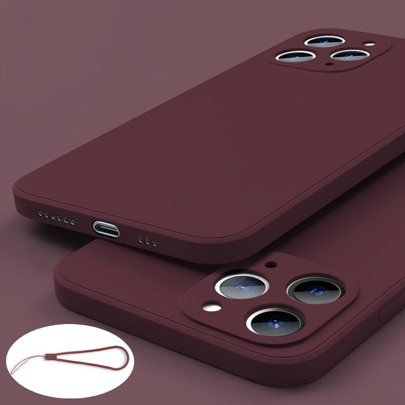Coque en silicone premium pour iPhone 13 Pro Max et 12 Mini