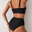 Black Elegance Push-Up Cross Bikini Set
