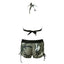Conjunto de bikini de dos piezas con estampado de camuflaje