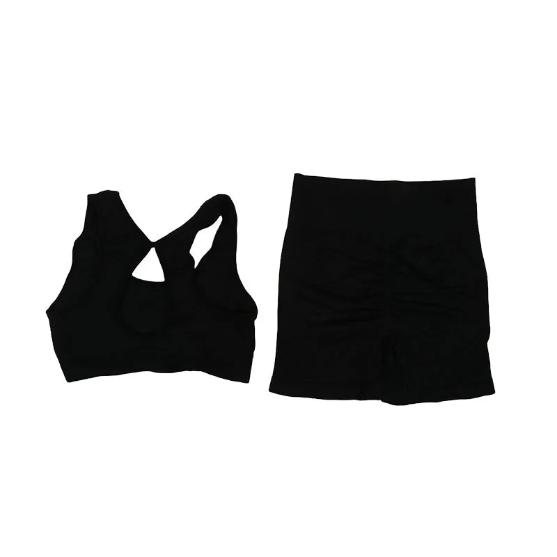 Conjunto de Cortos de Fitness para Mujeres Yoga