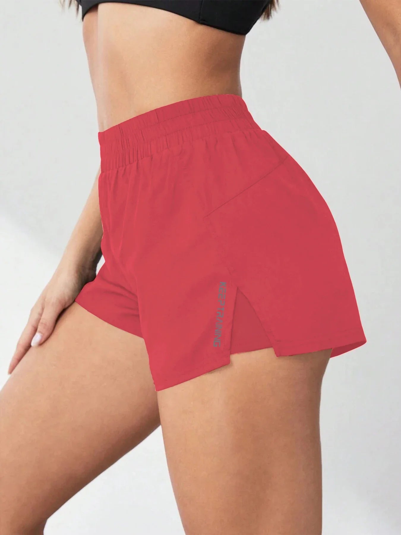 Pantalones Cortos de Yoga Falsos de Dos Piezas para Mujeres