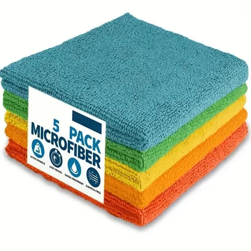 Juego de Toallas de Cocina de Microfibra Ultra Fina Gris Claro - 5/10/20 pcs