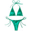 Ensemble de bikini brésilien en satin luxe ShimmerWave