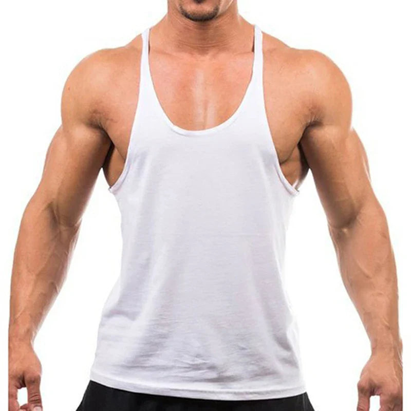 Camiseta sin mangas de gimnasio de algodón premium