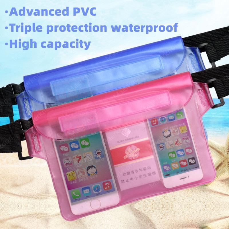 Sac à taille étanche avec ceinture ajustable pour téléphones mobiles