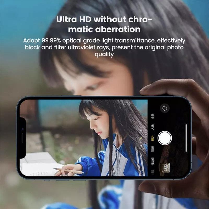 Titanium Alloy HD Camera Lens Protector for iPhone 12/13/14 Series - 9H Scratch-Resistant - Korvel
