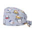 Gorros Quirúrgicos con Estampado de Osito para Cabello Largo