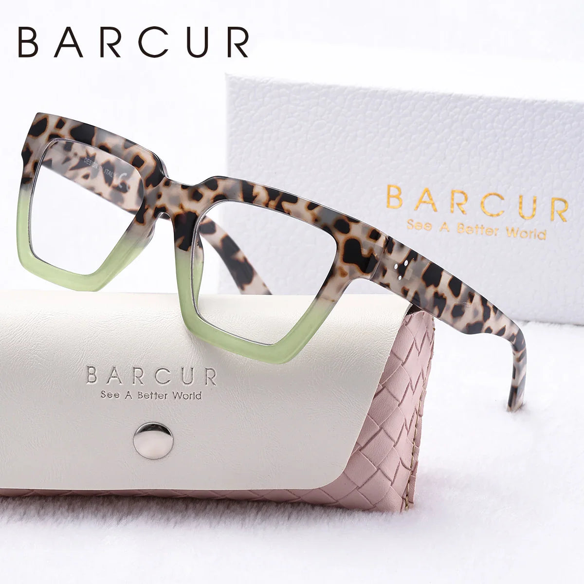 Lunettes de lecture roses élégantes BARCUR pour hommes et femmes