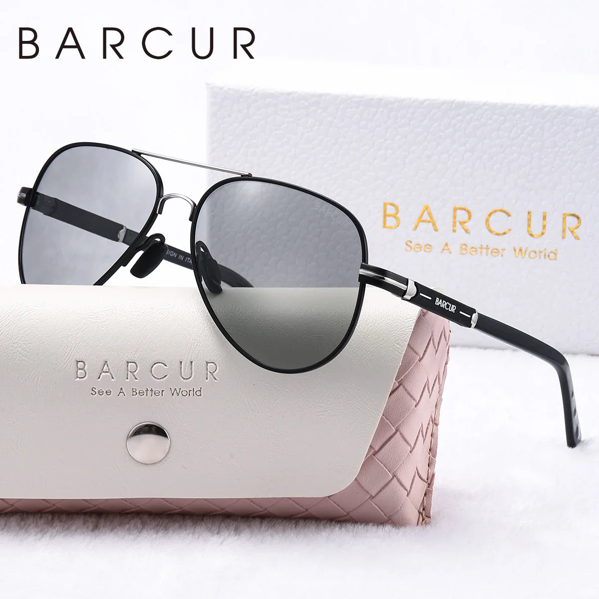 Lunettes de soleil surdimensionnées polarisées BARCUR pour femmes