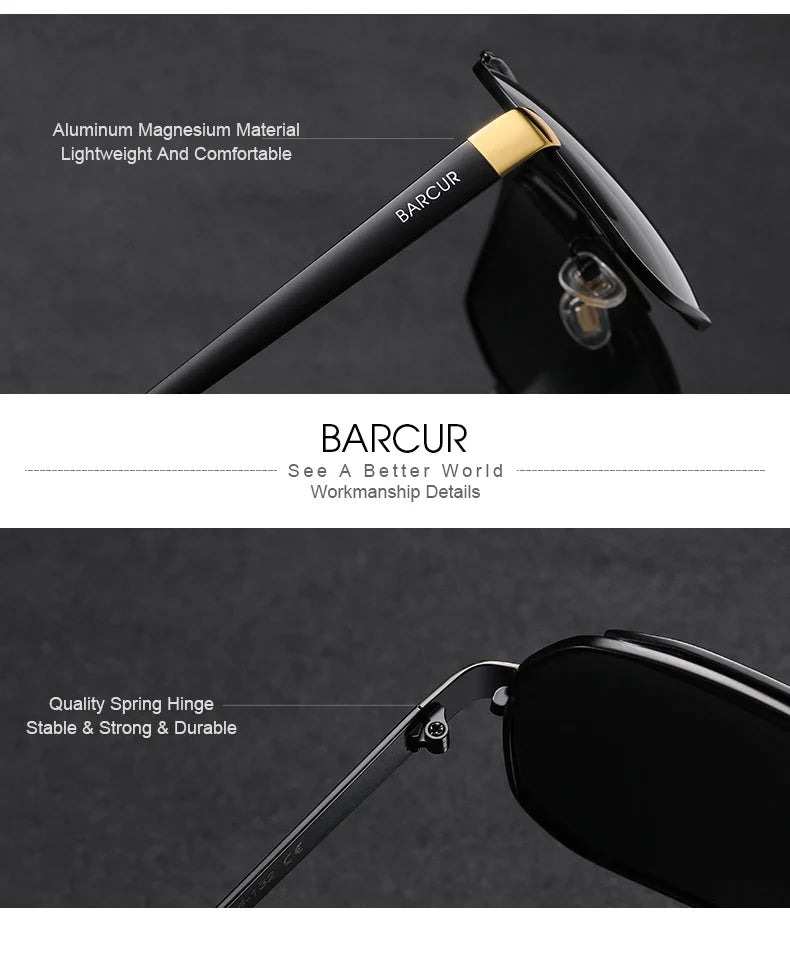 Lunettes de sport polarisées BARCUR pour hommes - Protection UV400