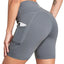 Shorts de yoga taille haute longueur genou pour femmes