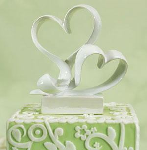Love Link Stylized Heart Cake Topper - 8 3/4" High