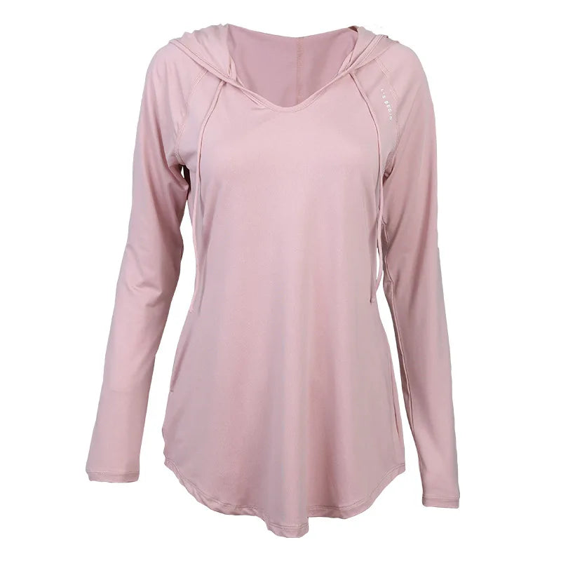 Camiseta con capucha para yoga y running AirFlow para mujer