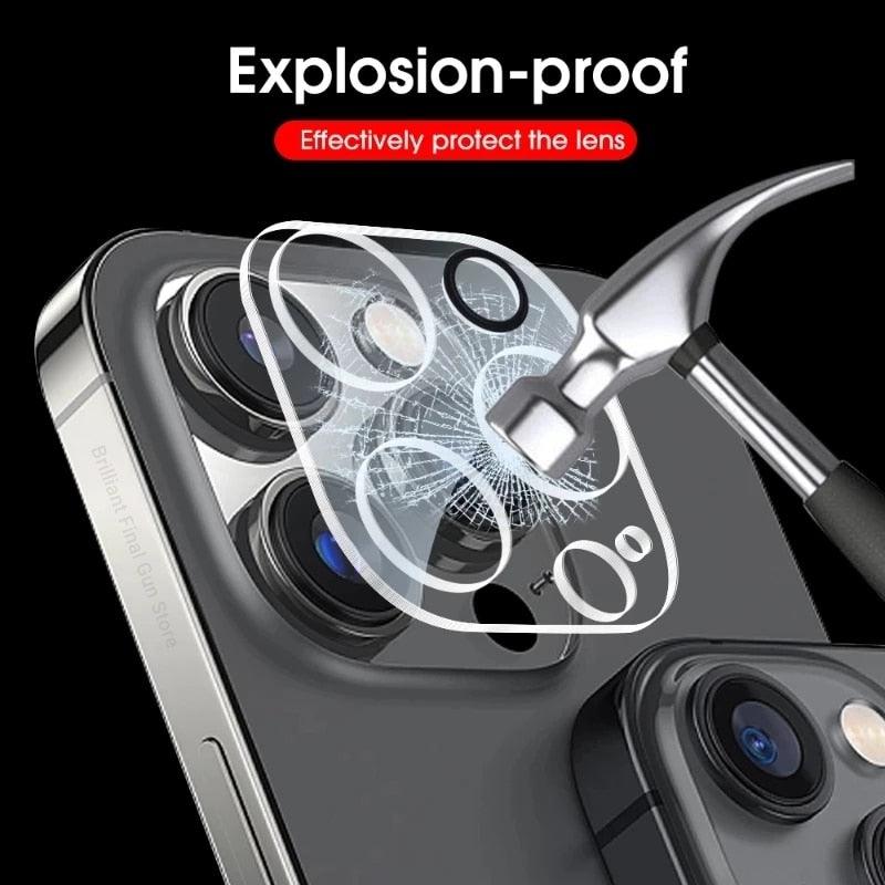 Protecteurs en verre arrière premium pour lentilles d'iPhone