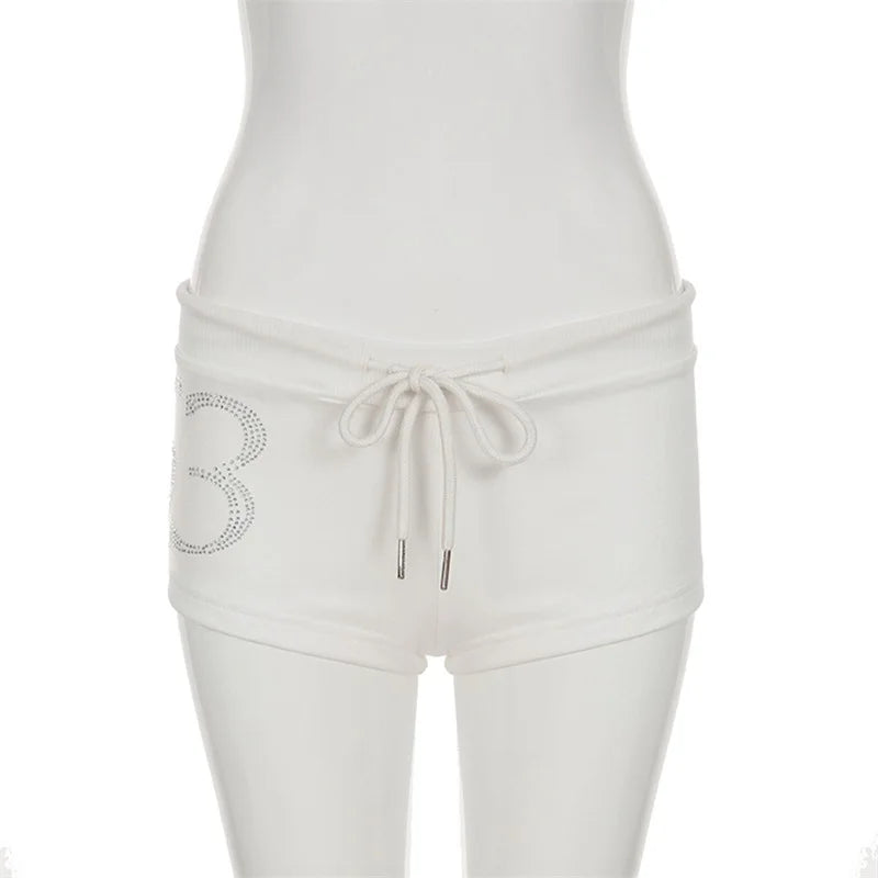 Y2K Rhinestone Summer Jogger Shorts