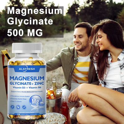 Premium Magnesium + Zinc D3 Supplement - 500mg