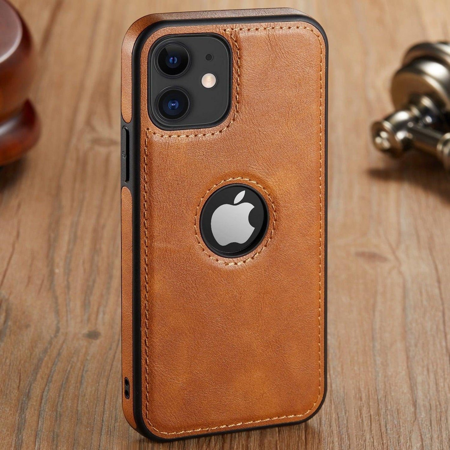 Coque de téléphone en cuir PU de luxe pour iPhone - Protection élégante