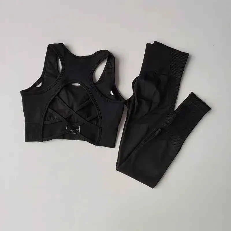 Conjunto de Sujetador Deportivo y Leggings para Mujer de 2 Piezas