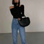 Sleek Spring Off-Shoulder Slim Crop Top