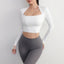 Padded Long Sleeve Yoga Crop Top