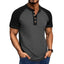 Camiseta de Cuello Alto de Parches Retro para Hombre