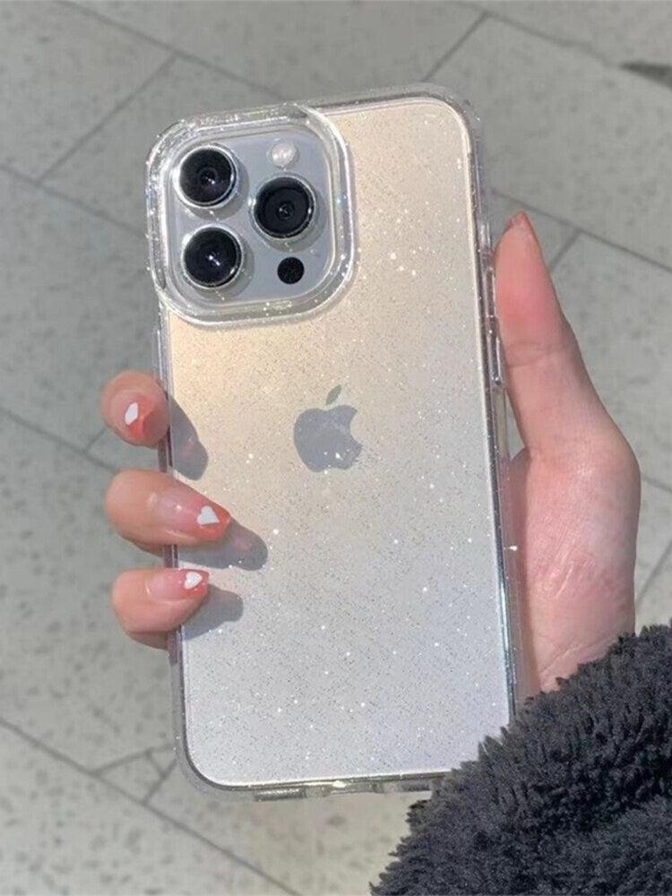 Elegant Glitter Shockproof Clear Case for iPhone 14/13/12/11 Pro Max Mini XS XR - Korvel
