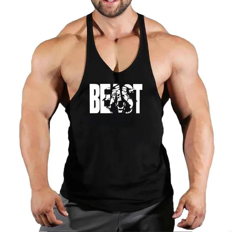 Camiseta sin mangas de algodón para hombre - Chaleco de rendimiento