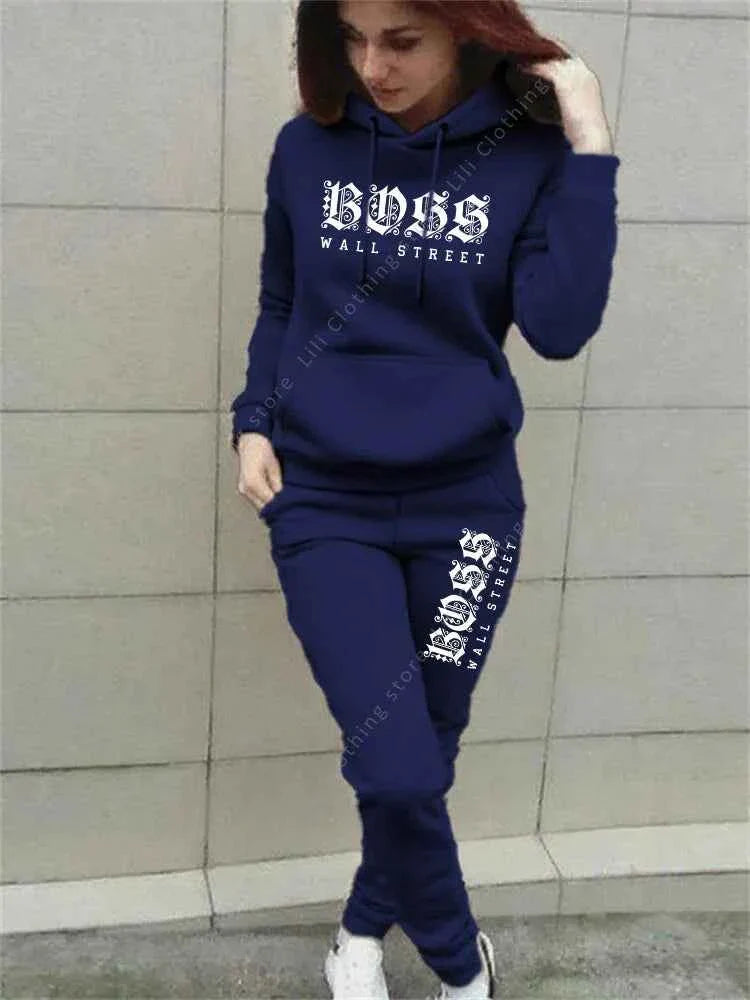 Ensemble de sweat à capuche et pantalon de survêtement de luxe pour femmes
