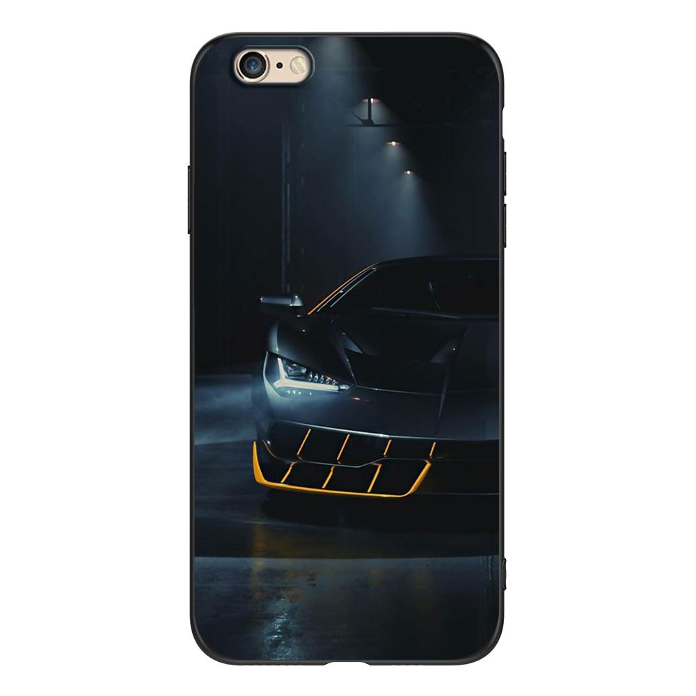 Stylish Soft Silicone Car Print Phone Case for iPhone
