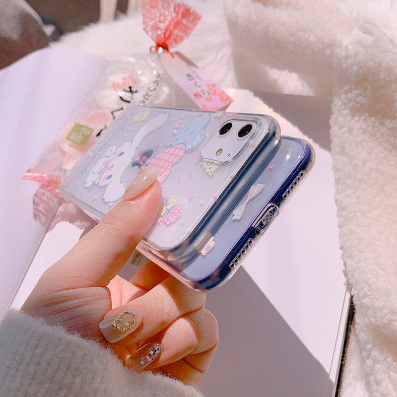 Coque de téléphone mignonne avec un chien cartoon pour iPhone - Élégante et protectrice