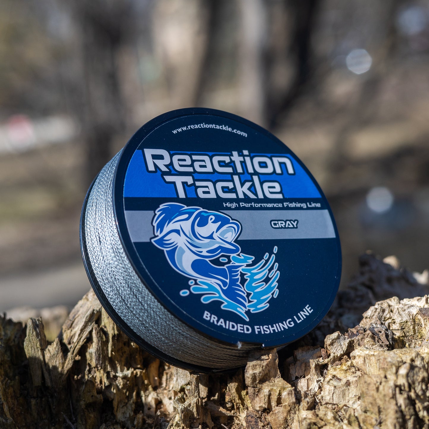 Premium Gray Braided Fishing Line by Reaction Tackle