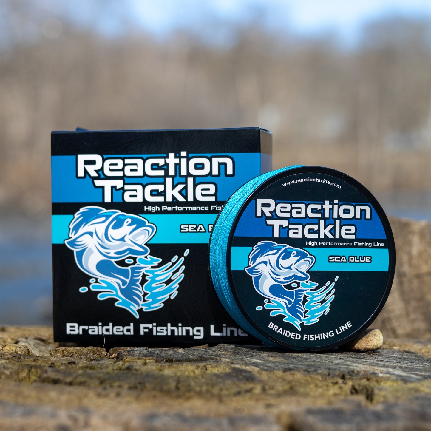 Reaction Tackle Premium Braided Fishing Line - Ocean Blue