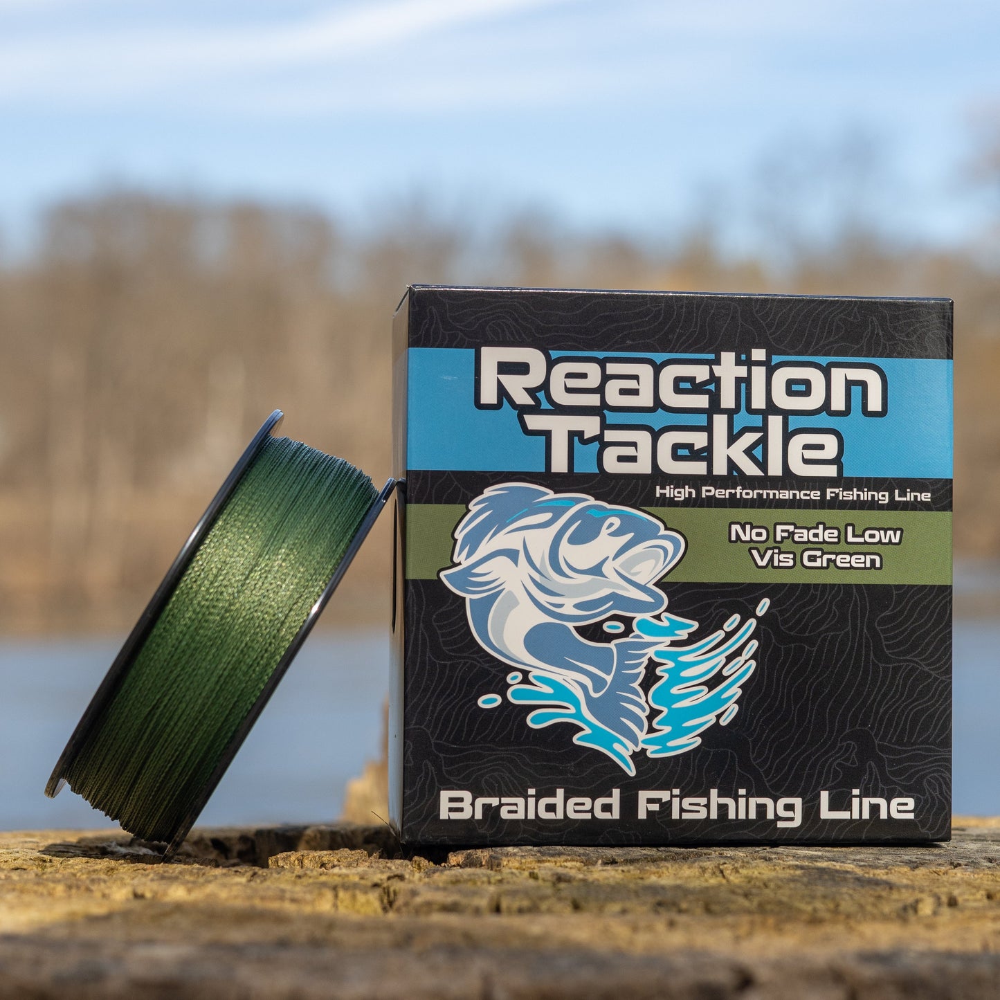 Línea de pesca trenzada verde de baja visibilidad Reaction Tackle: resistencia y sensibilidad inigualables
