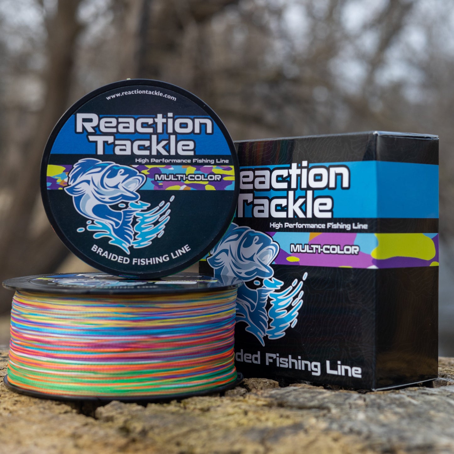 Línea de Pesca Trenzada Multicolor Reaction Tackle