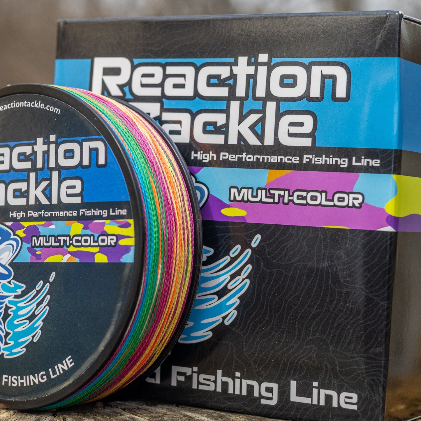 Línea de Pesca Trenzada Multicolor Reaction Tackle