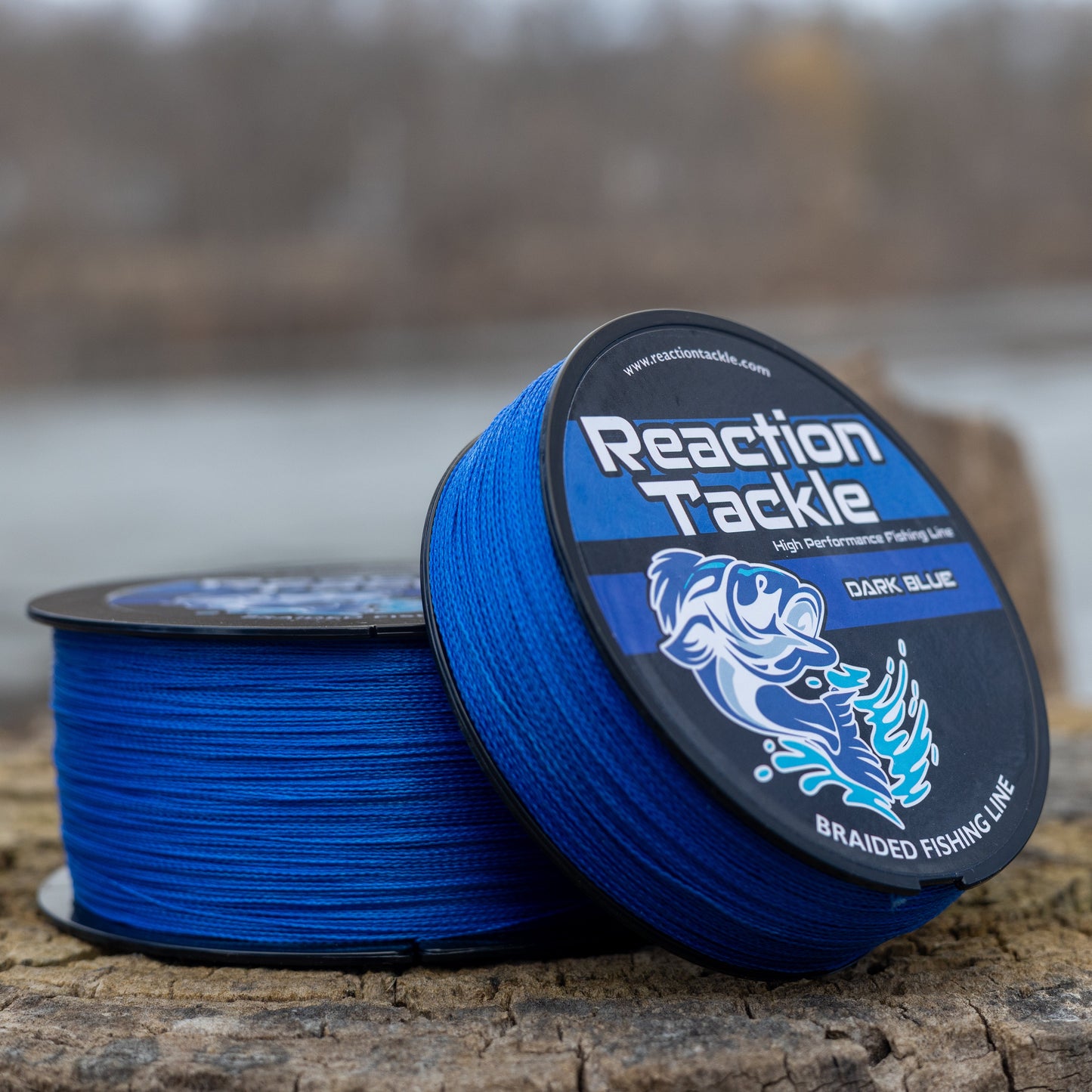 Premium Dark Blue Braided Fishing Line by Reaction Tackle