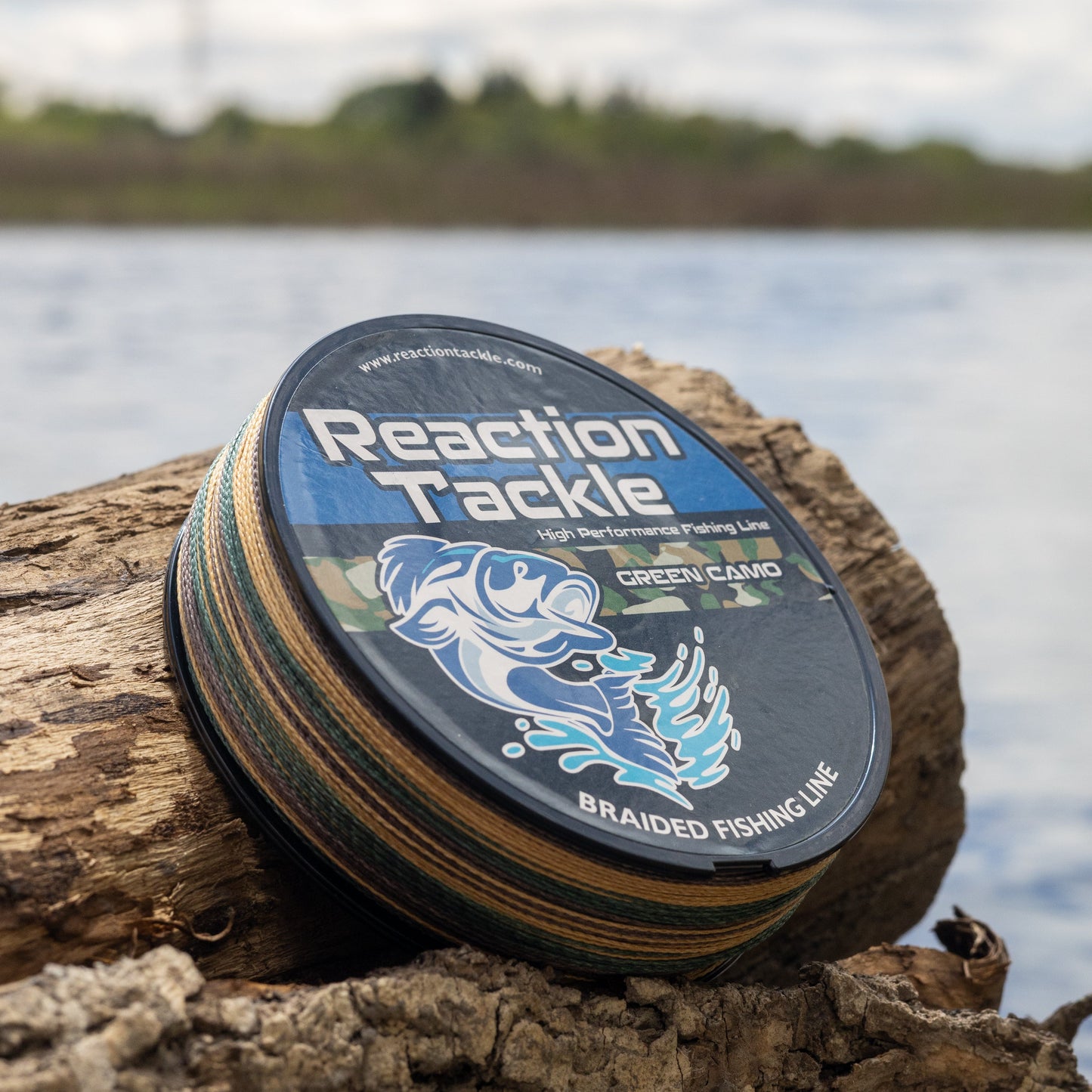 Reaction Tackle Green Camo Braided Fishing Line - Premium Strength